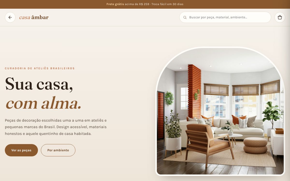 Demonstração: Decoração & casa