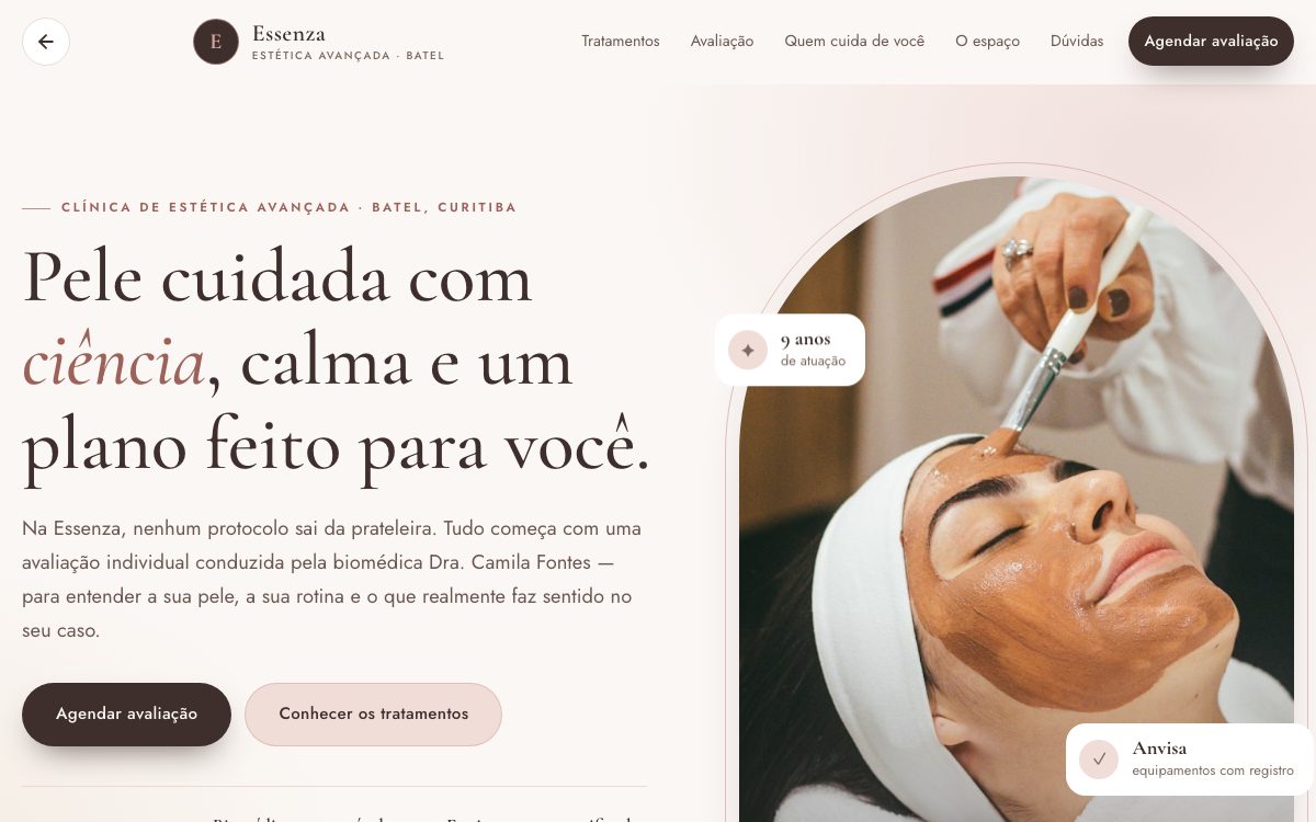 Demonstração: Clínica de estética