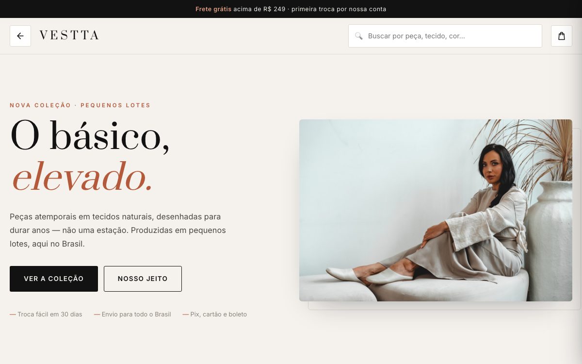 Demonstração: Moda feminina