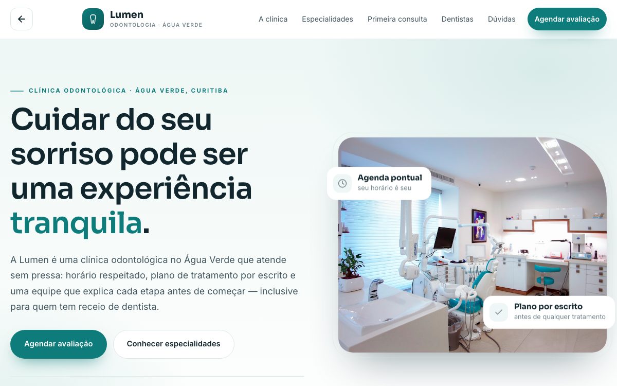 Demonstração: Clínica odontológica