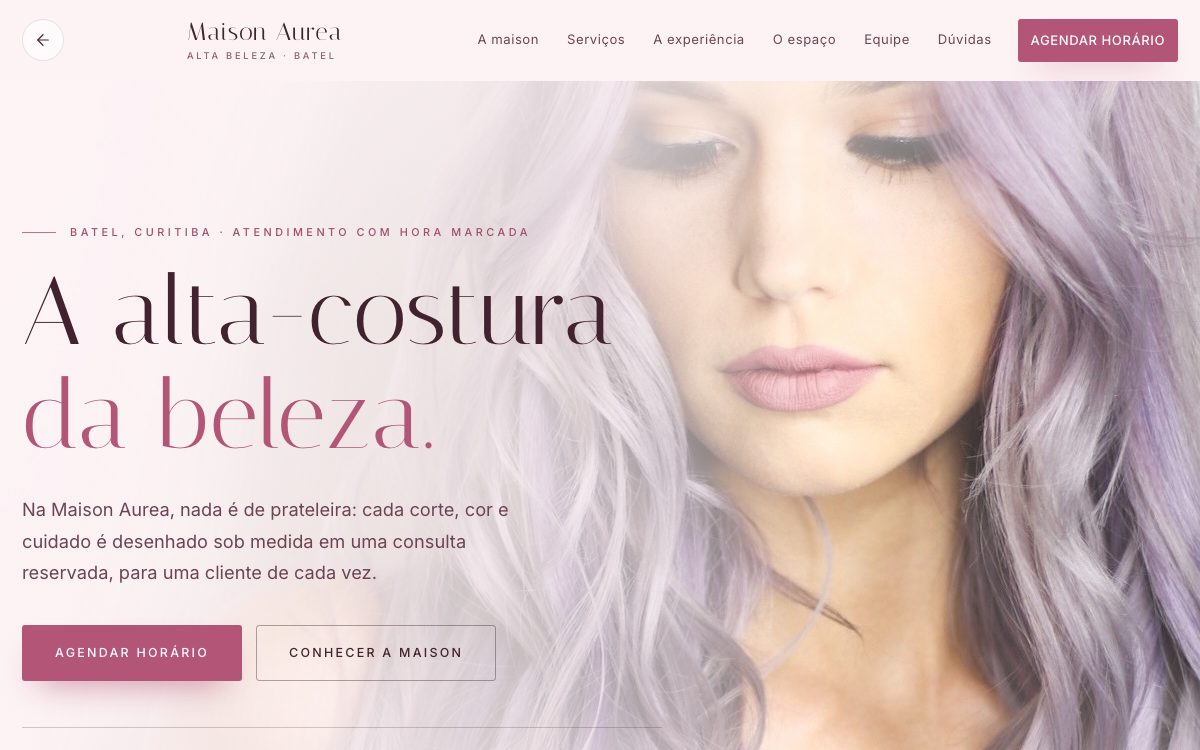 Demonstração: Salão de beleza