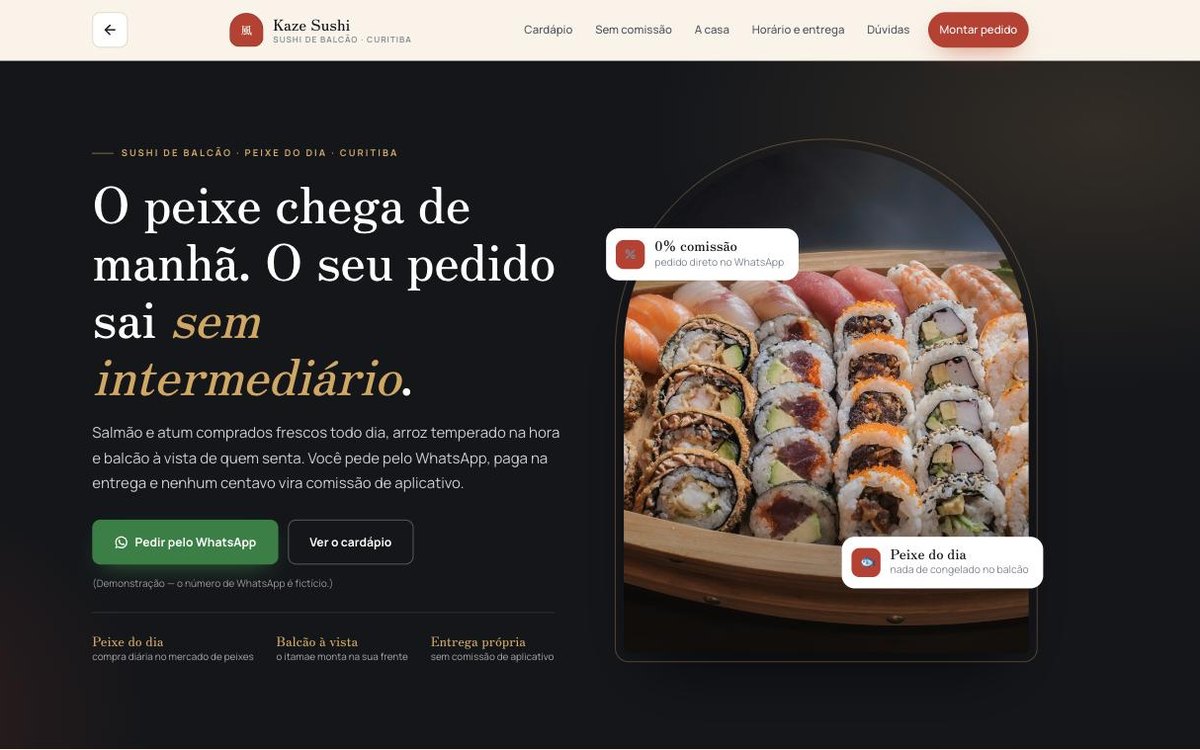 Demonstração: Sushi e comida japonesa