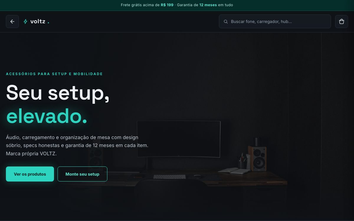 Demonstração: Acessórios tech